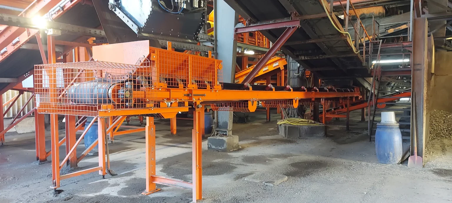 Förderband für Recycling Schlacke